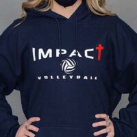 Impact Volleyball Blue Hoodie front