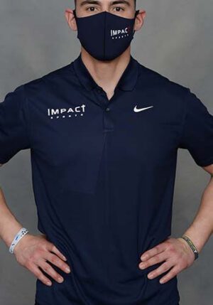 Impact Sports Blue Polo front