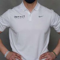 Impact Sports White Polo front